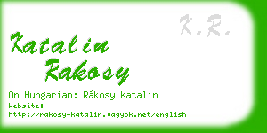 katalin rakosy business card